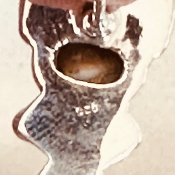 925 SS, Spiny Oyster Copper Turquoise cat dangle earrings NWOT - Picture 12 of 13